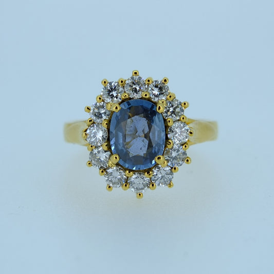 Ceylon Sapphire and Diamond ring