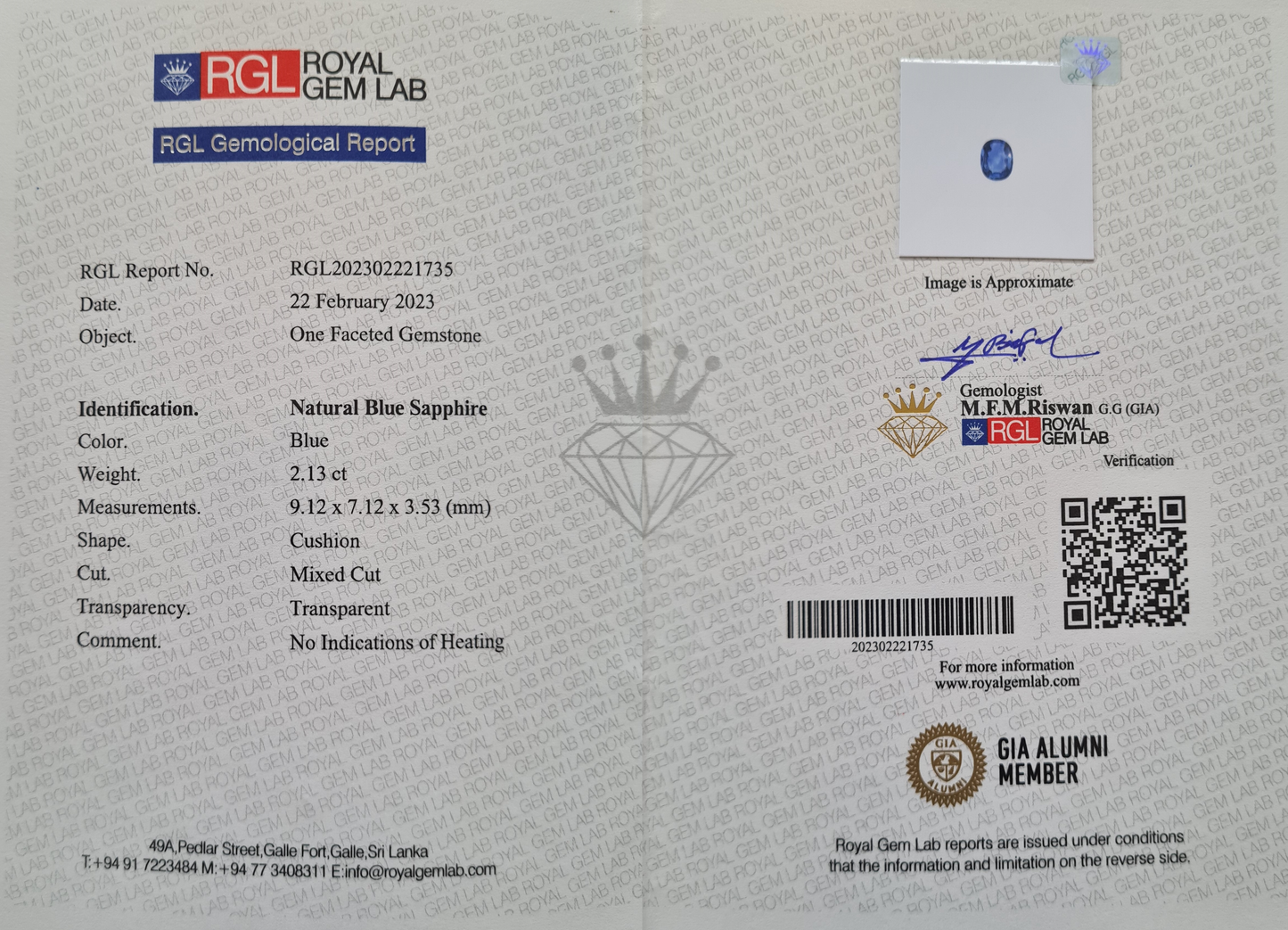 Ceylon Sapphire and Diamond ring