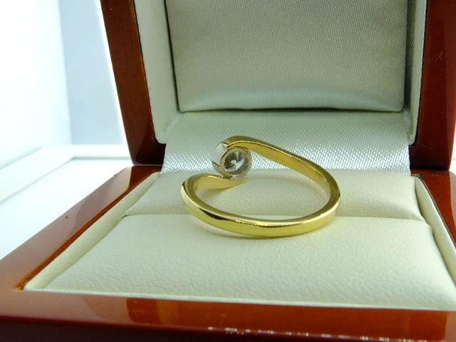 18ct Yellow and White Gold Set 0.50 carat Diamond Ring SOLD OUT