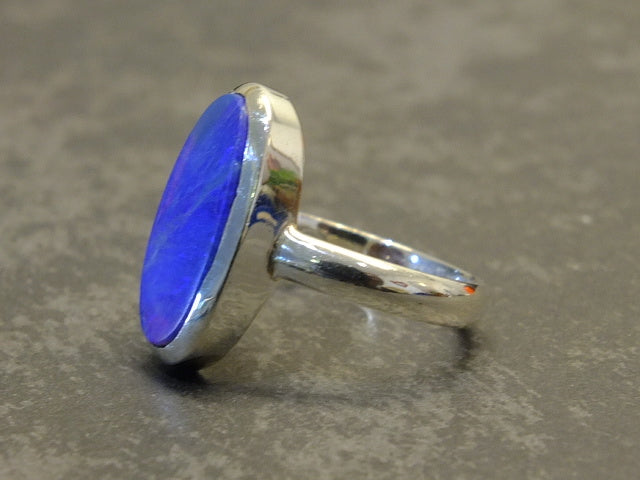 Australian Opal and Silver Ring