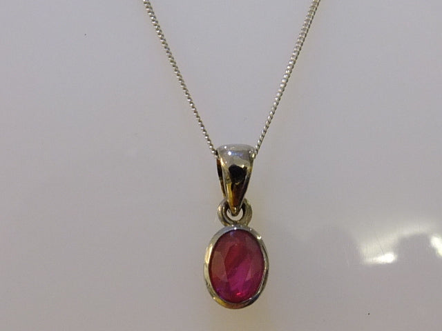 Ruby and 18ct White Gold Necklace