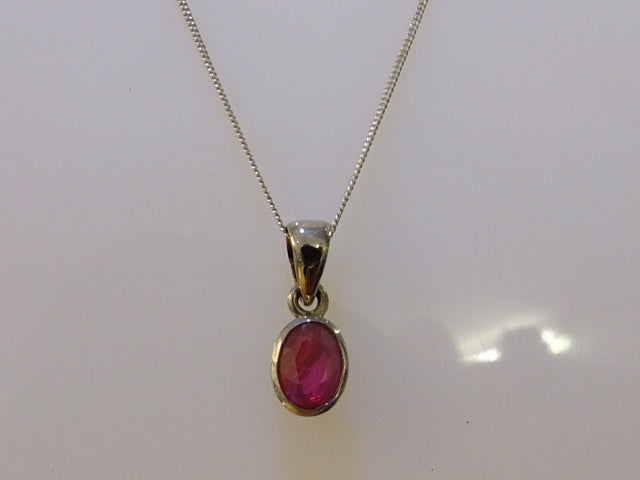 Ruby and 18ct White Gold Necklace