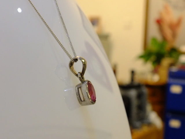 Ruby and 18ct White Gold Necklace