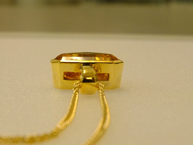 18ct Gold and Citrine Deep Tri-Cut Necklace SOLD OUT