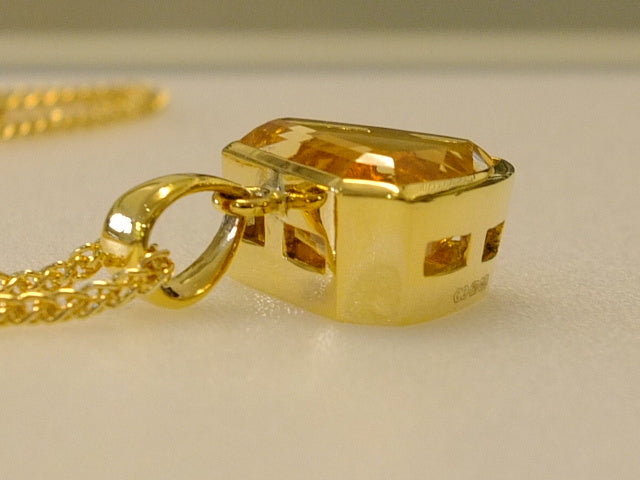 18ct Gold and Citrine Deep Tri-Cut Necklace SOLD OUT