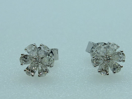 18ct White Gold & Diamond Earrings