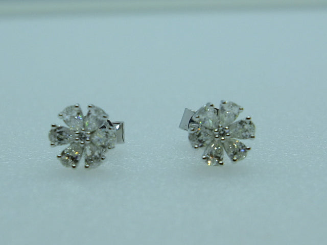 18ct White Gold & Diamond Earrings