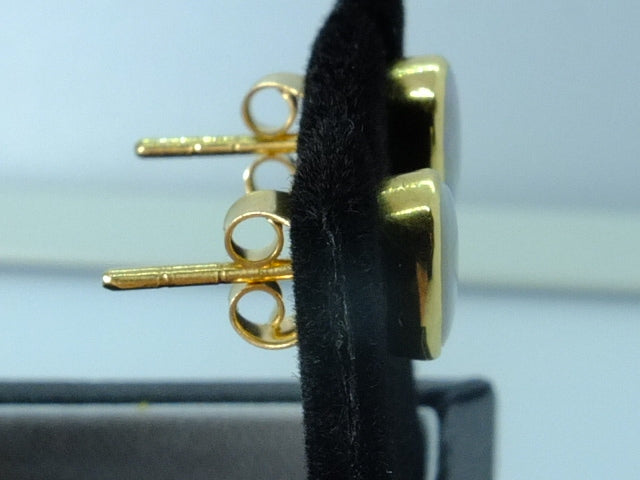 Australian Opal 18 CT Yellow Gold Stud Earrings