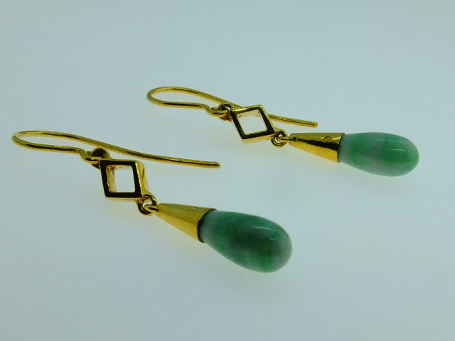 Jade 9ct Drop Earrings