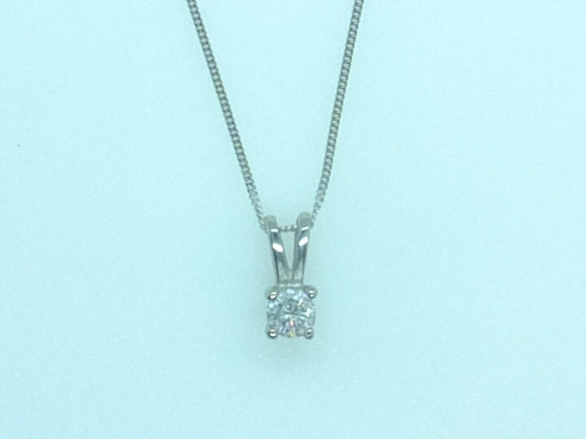 .015 CT White gold Diamond necklace