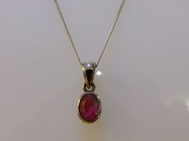 Ruby and 18ct White Gold Necklace