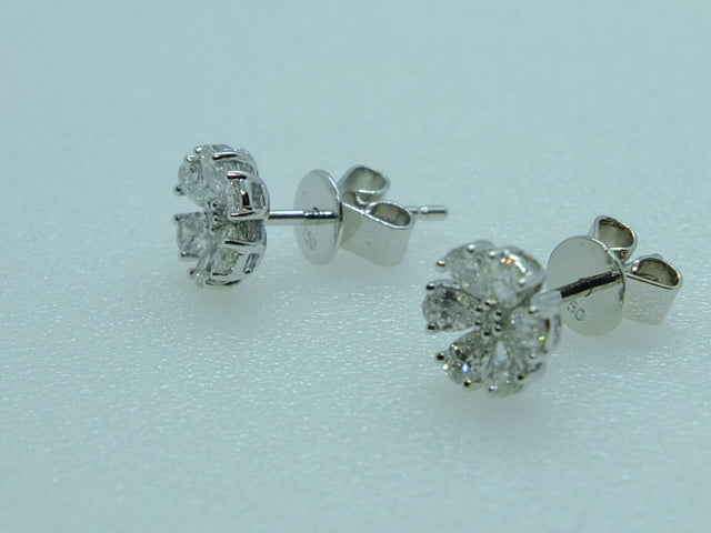 18ct White Gold & Diamond Earrings